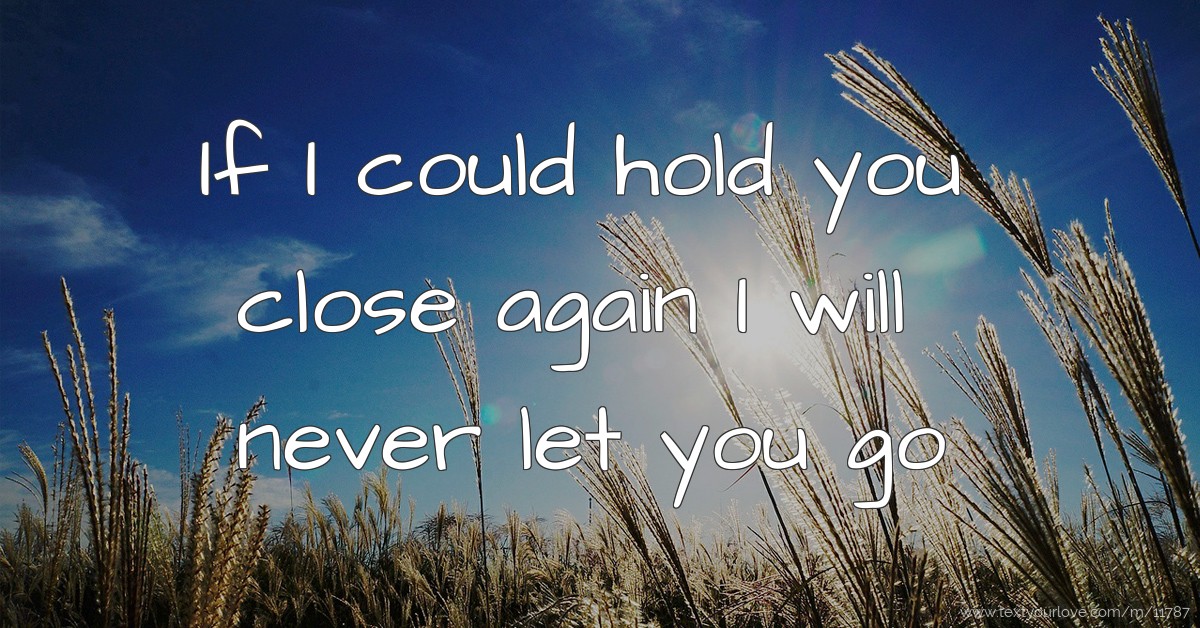 If I Could Hold You Close Again I Will Never Let You Go Text Message By Bongiwe Rodney 