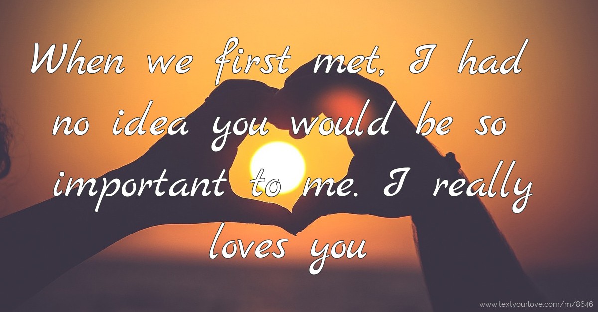 When I First Met You Quotes For Her